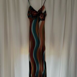Multicolor Striped Maxi Dress